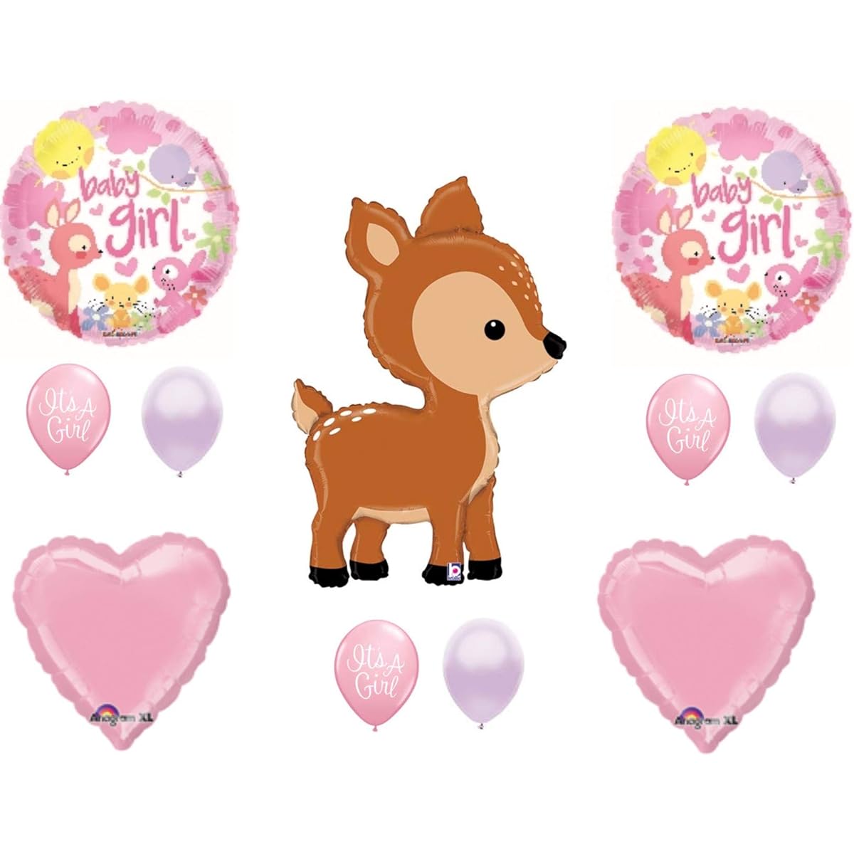 Oh Deer It's A Girl Baby Shower Balloons Decorations Dear Forest of the Forest