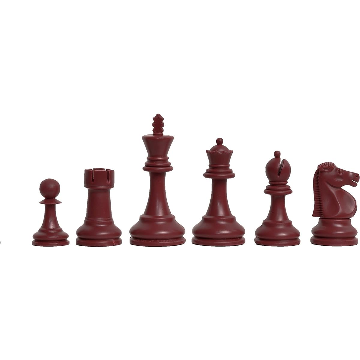 The House of Staunton - The Reykjavik Plastic Chess Set - Pieces Only - 3.75" King - Red & White