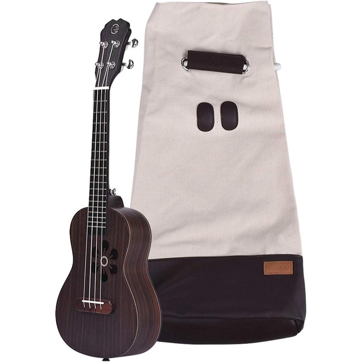 Ukulele 23 Inch Smart Concert Ukulele Ukulele for Kids and Adults Carbon Fiber Ukulele (Color: Natural, Size: 23 Inch)