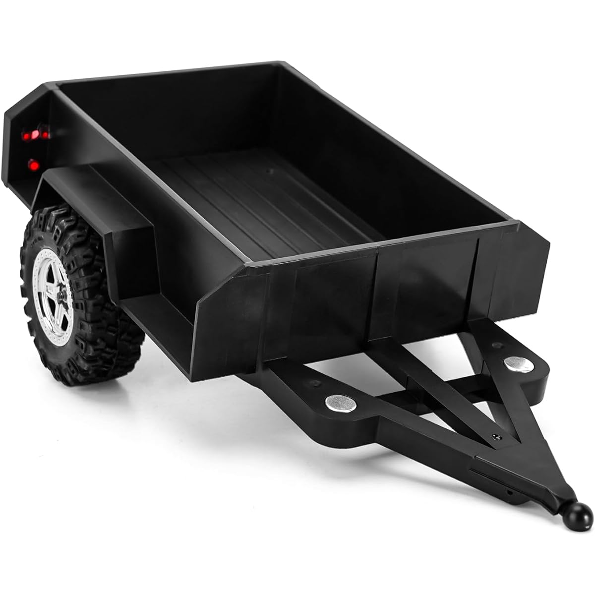 INJORA Utility Trailer with Hitch and Scale Storage Box for TRX4M 1/18 RC Crawler Upgrade, AX-TC07