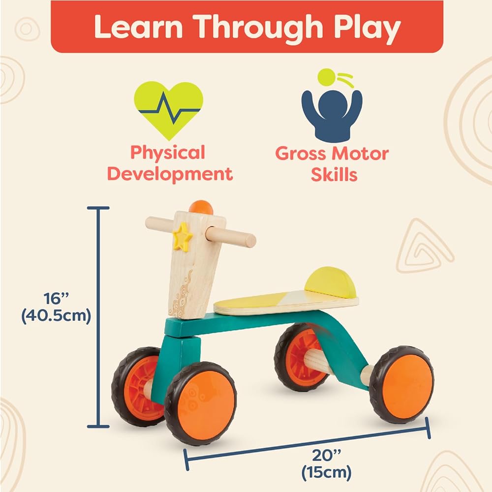 B. toys wooden baby bike riding toy