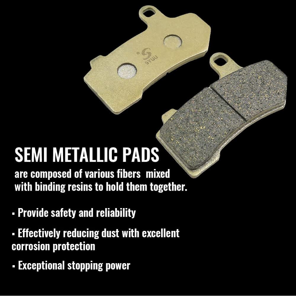 SYUU Motorcycle Replacement Front Rear Brake Pads Brake Pads for Harley-Davidson Touring FLTRUSE CVO Road Glide Ultra 2011-2016 FLTKSE CVO Electra Glide Ultra Limited 2014-2018 FA409FR