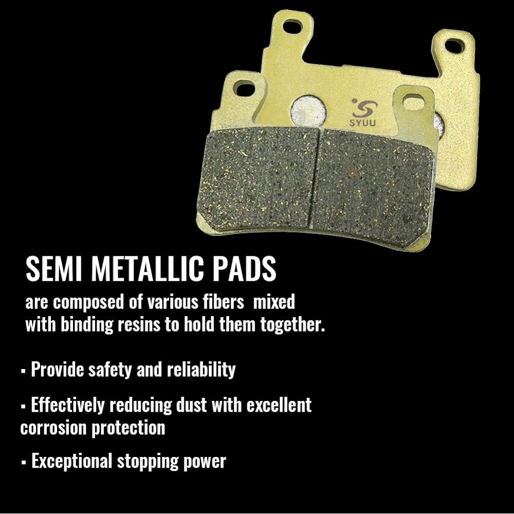 SYUU Motorcycle Replacement Front Rear Brake Pads Brake Pads for Harley-Davidson FLSTFBS Fat Boy S FLSS Softail Slim S 2016-2017 FA296F FA458R