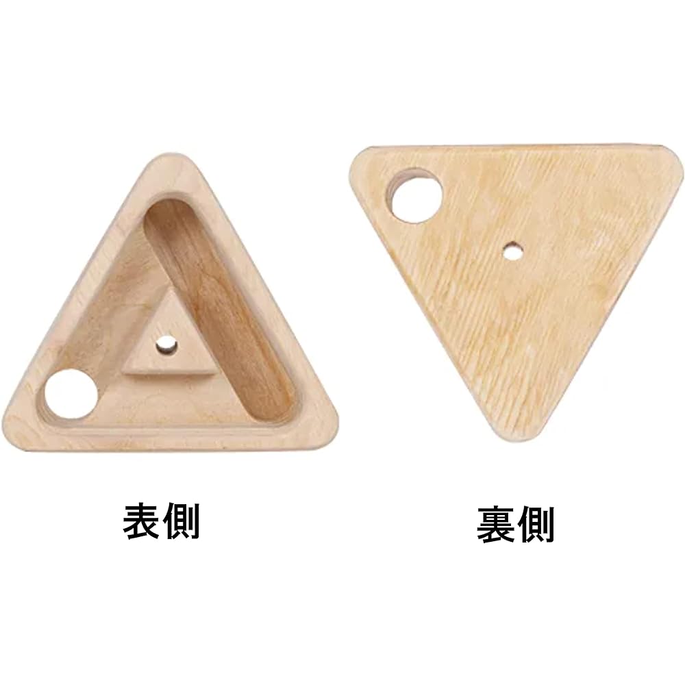 Bouldering triangle hangboard set of 2 (1 pair), 1 donut-shaped hand grip included, pull-up grip strengthening training