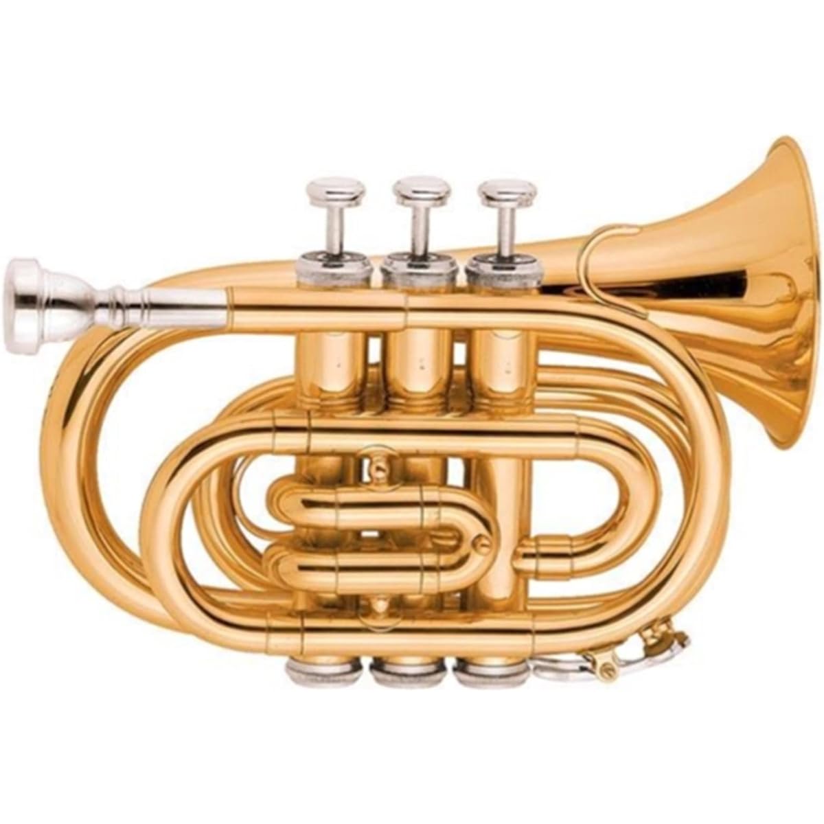 Trumpet Gold Lacquer Tone BB Pocket Trumpet Trumpet Instrument