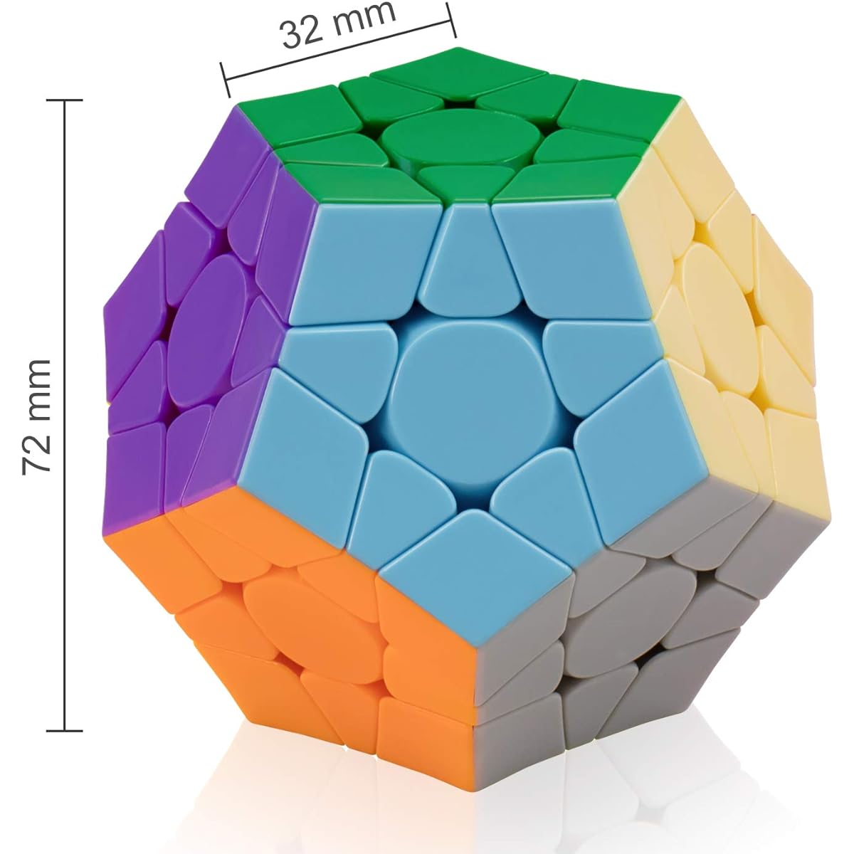 Megaminx Magic Cube Magic Cube 3D Puzzle Educational Toy Kids Toys Time Killer Travel Toy Puzzle for Kids (Magnet Built-in XMD Galaxy V2M Limited Edition)