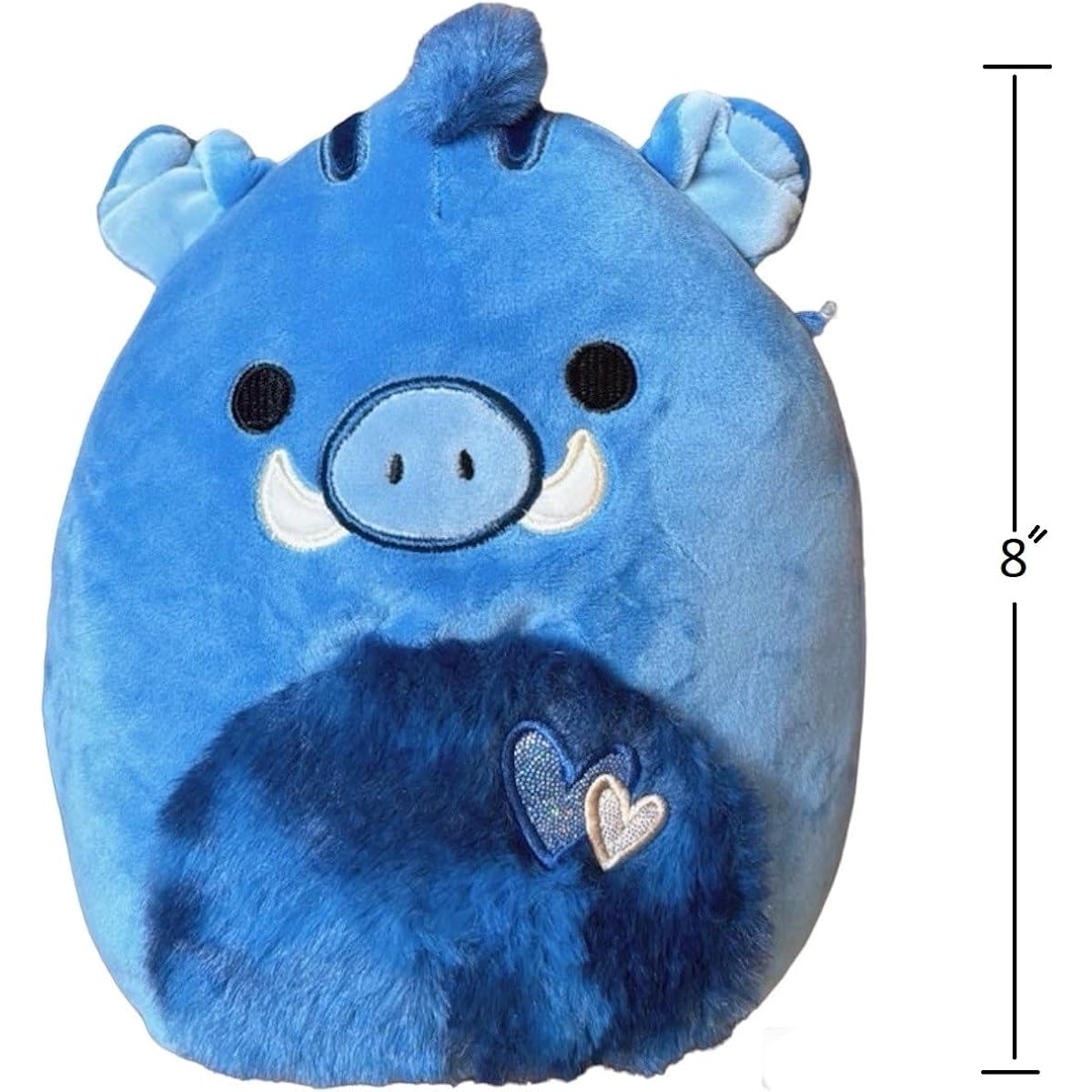 Squishmallows 8" Berjon The Blue Warthog Valentine's Day Plush - Officially Licensed KellyToy - Collectible Soft & Squishy Puppy Plush - Great Gift for Kids, Girls, Boys - 8"