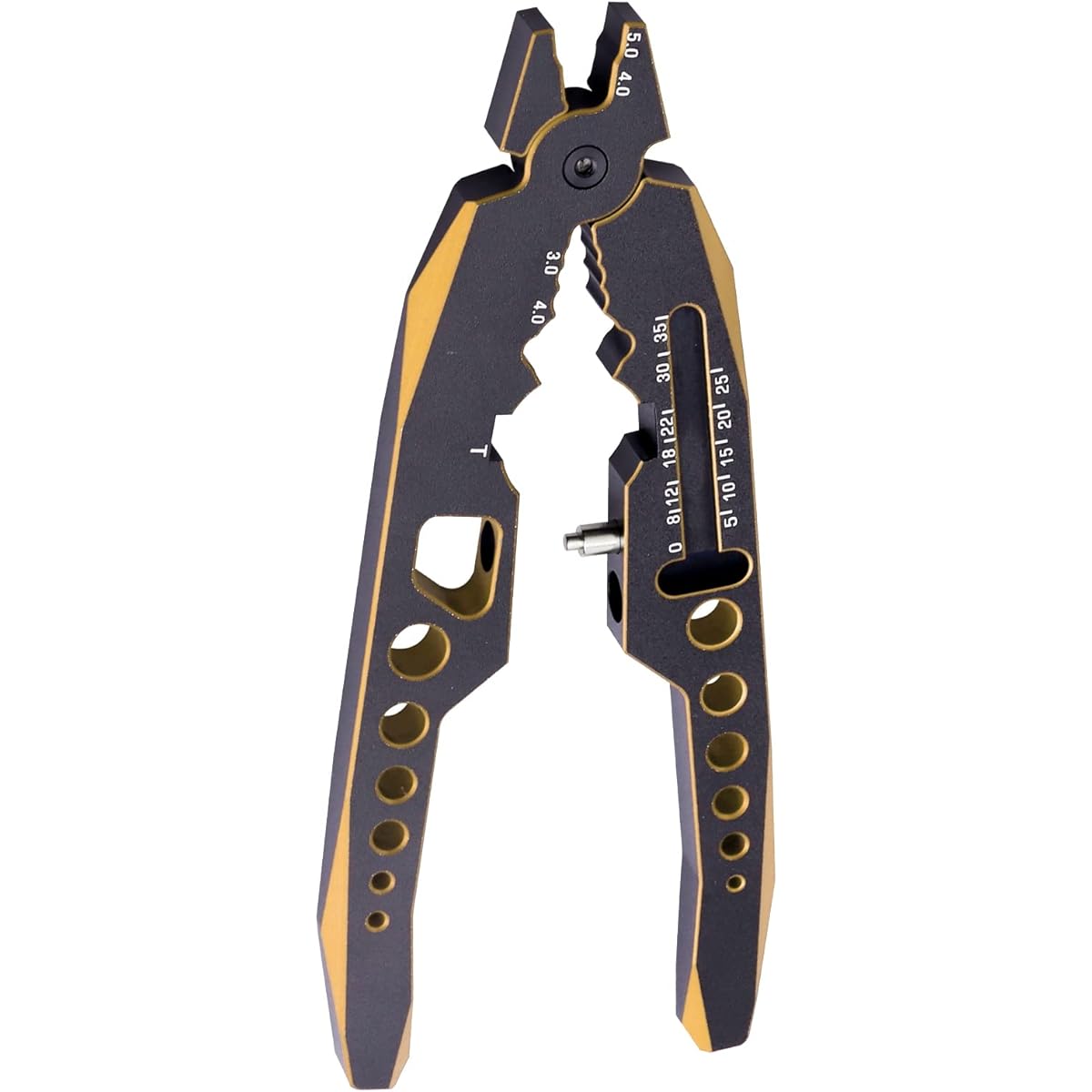 Aluminum Alloy RC Shock Absorber Pliers RC Crawler Shock Multi-Function Pliers RC Rod End Disassembly Tool for Traxxas Arrma Axial Losi Redcat Racing Car Truck (Black & Gold)