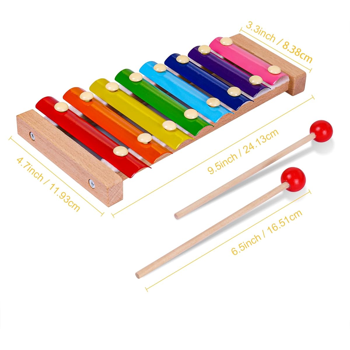 Xylophone for Kids Holiday/Birthday DIY Gift Idea for Mini Musicians Color Scissor Wooden Xylophone Toy with Child Safe Mallet