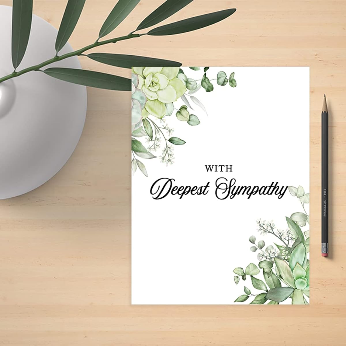 Andaz Press Jumbo Sympathy Cards with Envelopes, Sorry I'm Sorry, Sorry Card for Losing a Pet, Premium Sympathy Cards with Large Blank Space to Send to Family, 8.5" x 11", 1-Pack