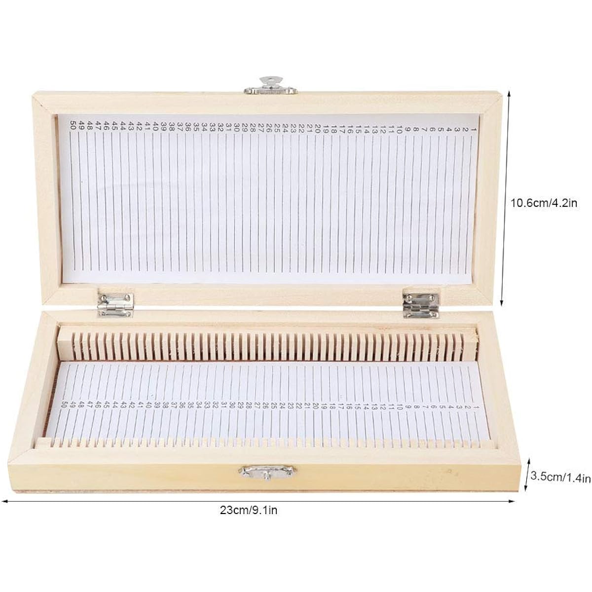 Case Glass Organism Biology Slide Storage Kit Wooden Sample Wooden Sample Microscope Slide Box for Basic Science Education