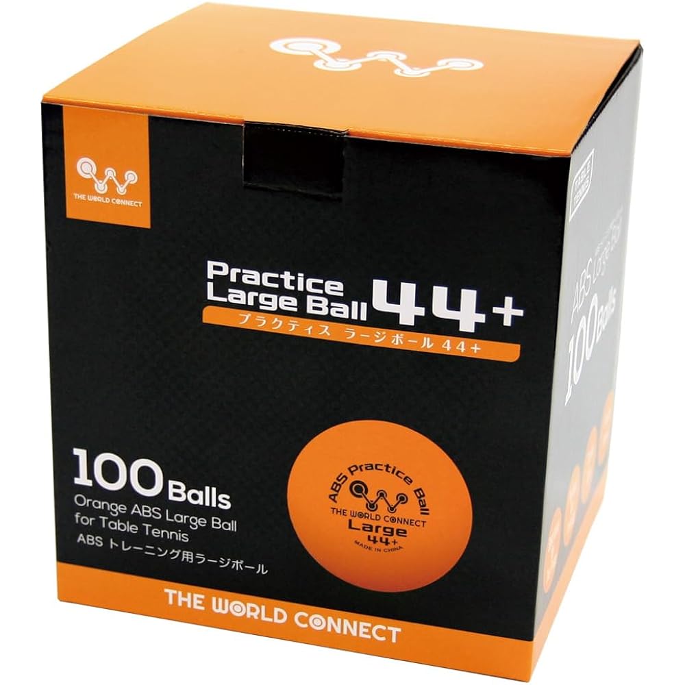 The World Connect TWC The World Connect Practice Ball 44+ 100 Balls Table Tennis Large Ball