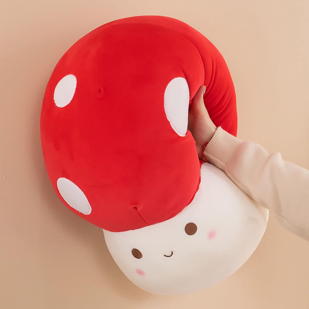 Alwoligag Cute Mushroom Stuffed Toy, Mushroom Stuffed Throw Pillow Gift for Kids/Adults 9 Inches, Mushroom Stuffed Home Decor.