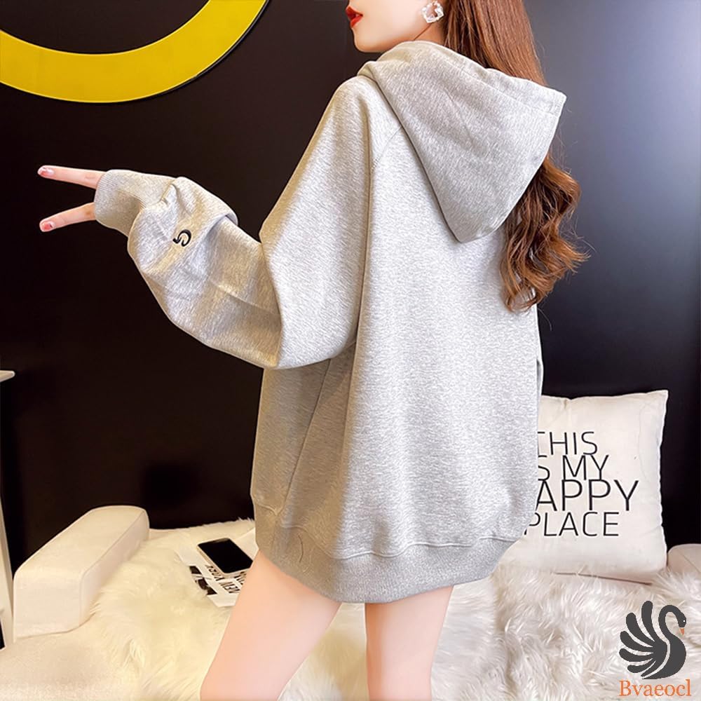 DUZTELYI Parka Women's Pullover Long Sleeve Thin Logo Casual Tops DU856