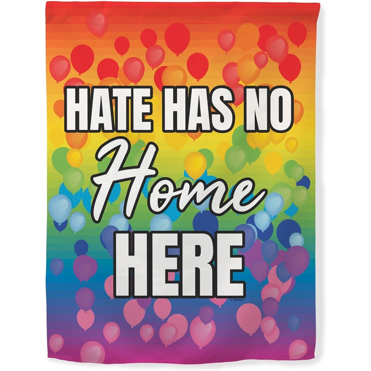 LBGTQ Pride Gear Equality LBGTQIA Hate Has No Home Here Vertical House Flag