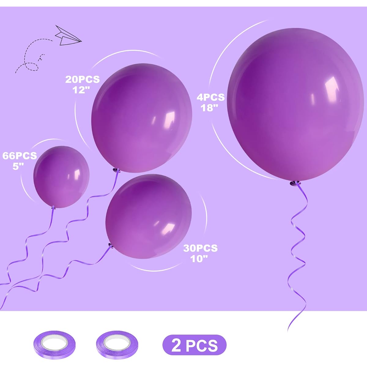 Balloons 18 12 10 5 Inch 120 Pieces Balloon Garland Arch Kit Assorted Sizes Latex Birthday Party Balloons Baby Shower Decorations Wedding Balloons with Strip Tape and Point Stickers