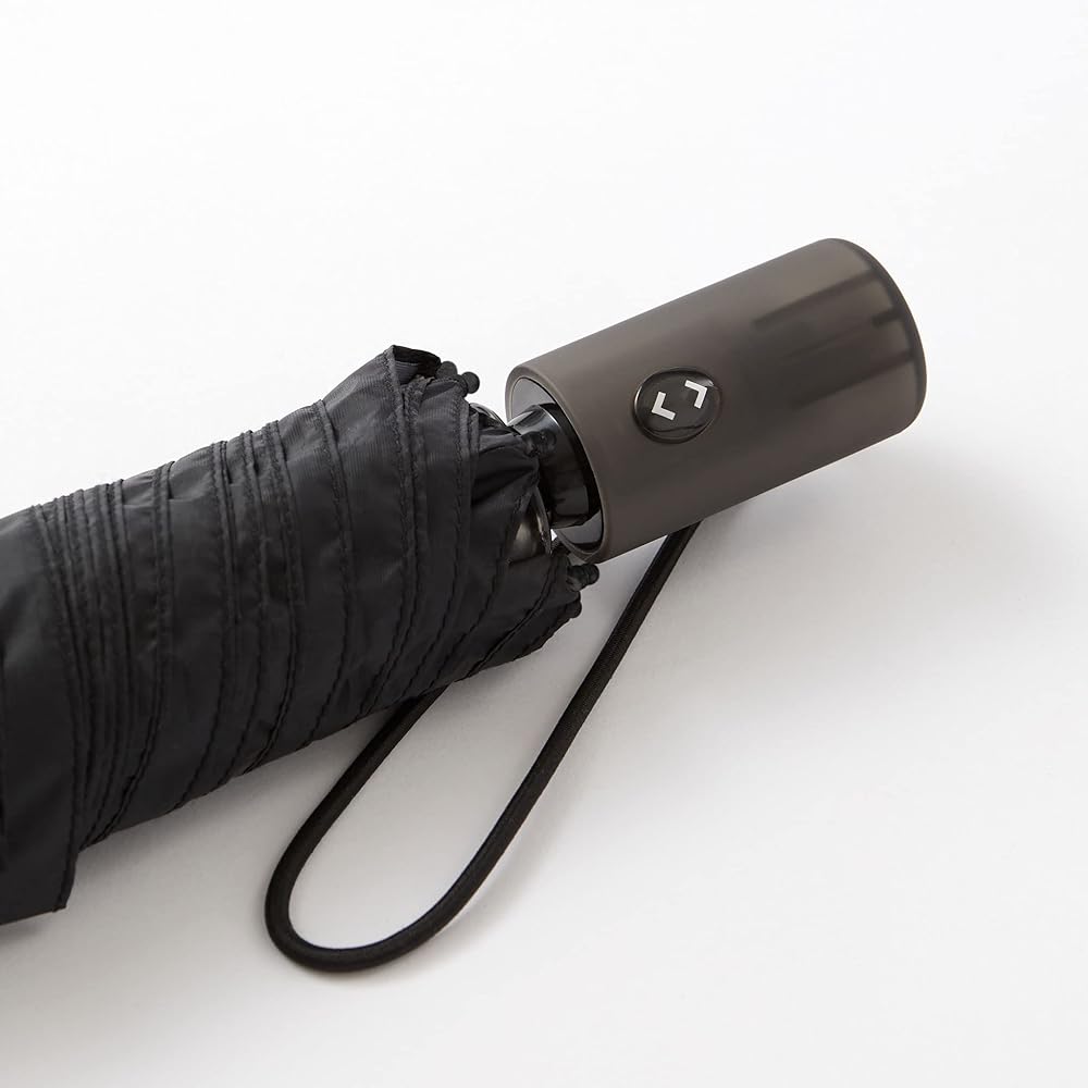 Amvel Folding Umbrella, Automatic Open/Close Folding Umbrella, One-Touch Umbrella, Automatic Open/Close, Strong Water Repellent, Super Water Repellent, Compact, Large, VERYKAL LARGE, Black, 210g