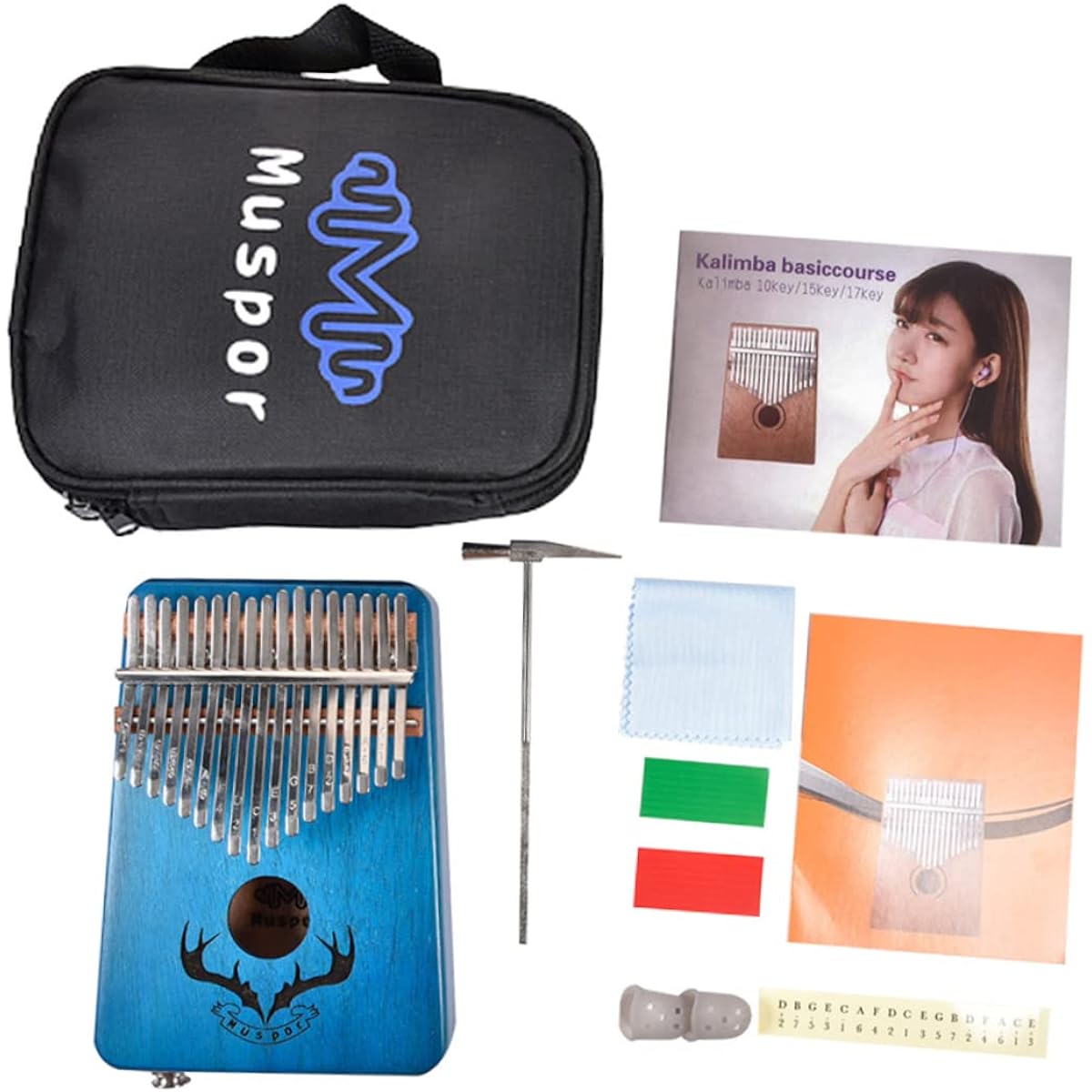 VICASKY 3pcs Wood Finger Piano Mini Piano Bag Kalimba Clear Keyboard Piano Kids Finger Piano African Finger Piano Wooden Style Sport