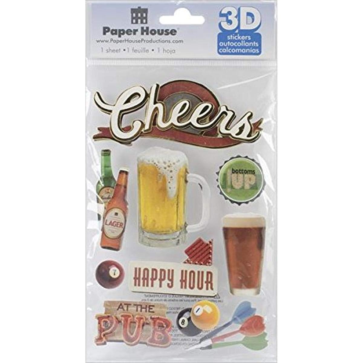 Paper House 3D Stickers-Cheers (parallel input product)