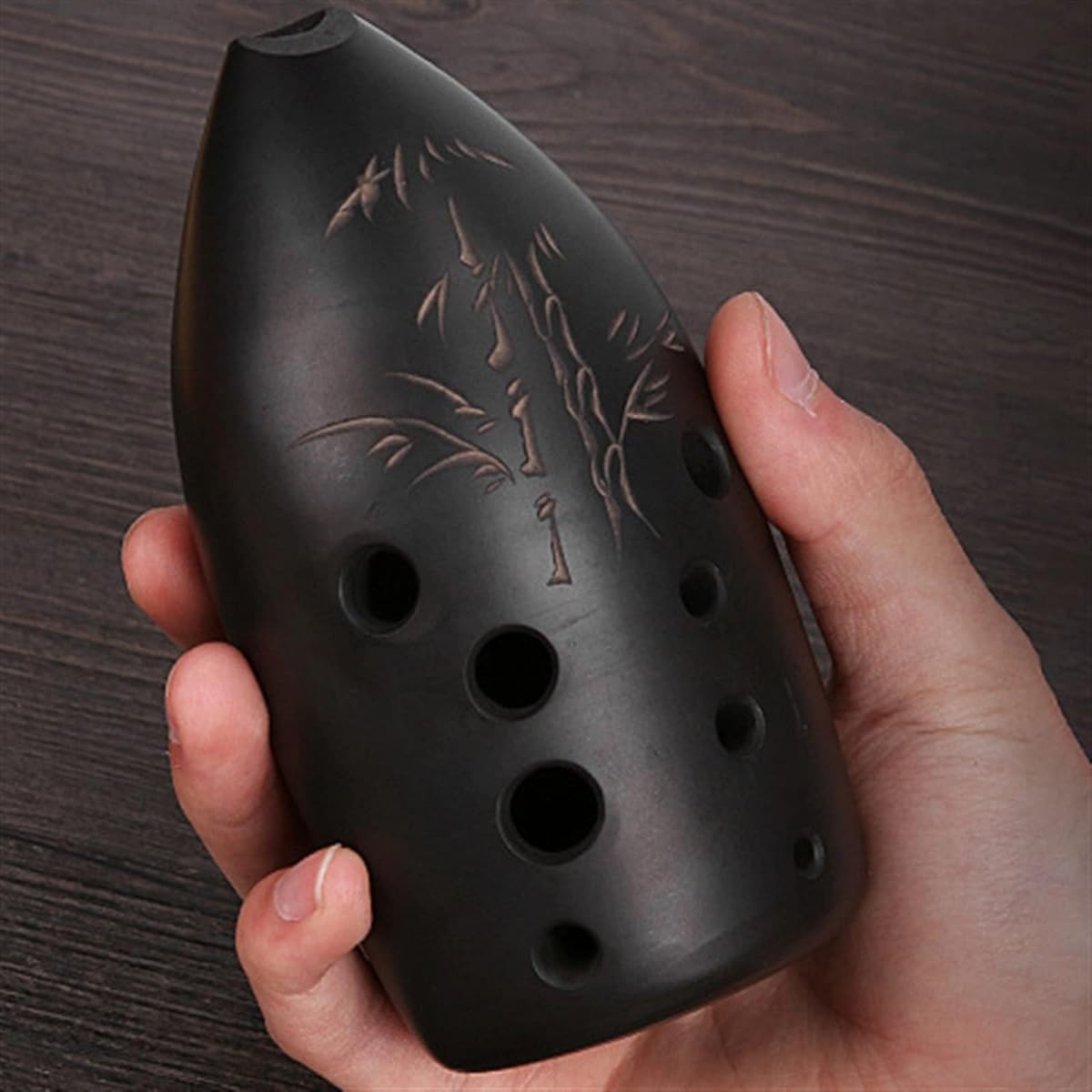 Double Cavity 10 Hole Ceramic Xun Beginner Professionally Played Adult G/F Tune Ocarina Mini Ocarina Instrument Ocarina Instrument (G)