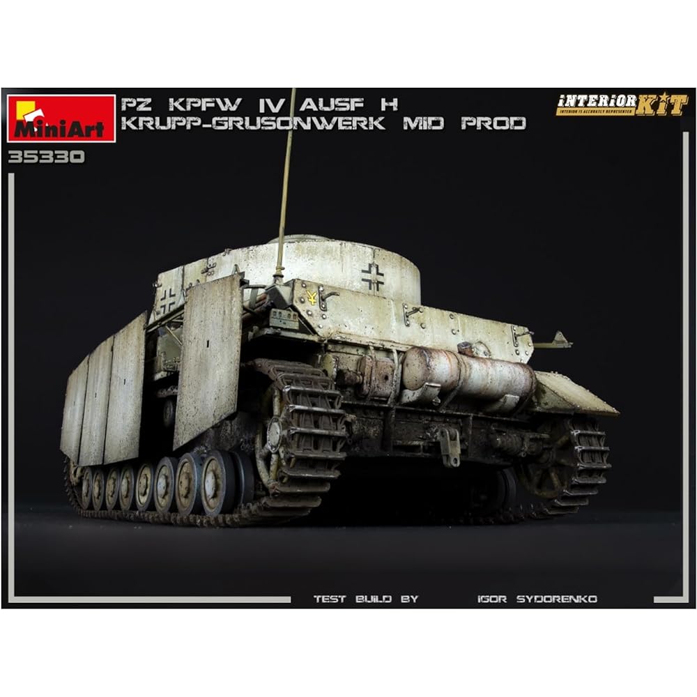 Miniart 1/35 German Army Pz.Kpfw 4th Tank H Type Krupp Company Mid-term Type August-September 1943 Full Interior Internal Reproduction Plastic Model MA35330