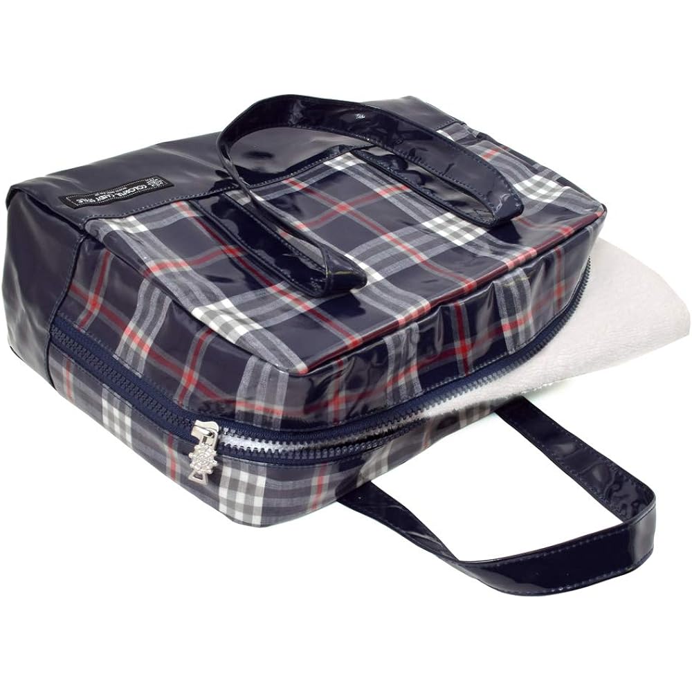 COLORFUL CANDY STYLE Pool Bag Boys Children Vinyl Waterproof Water Repellent Swimming Bag Semi-Boston Tartan Check Navy N2914200