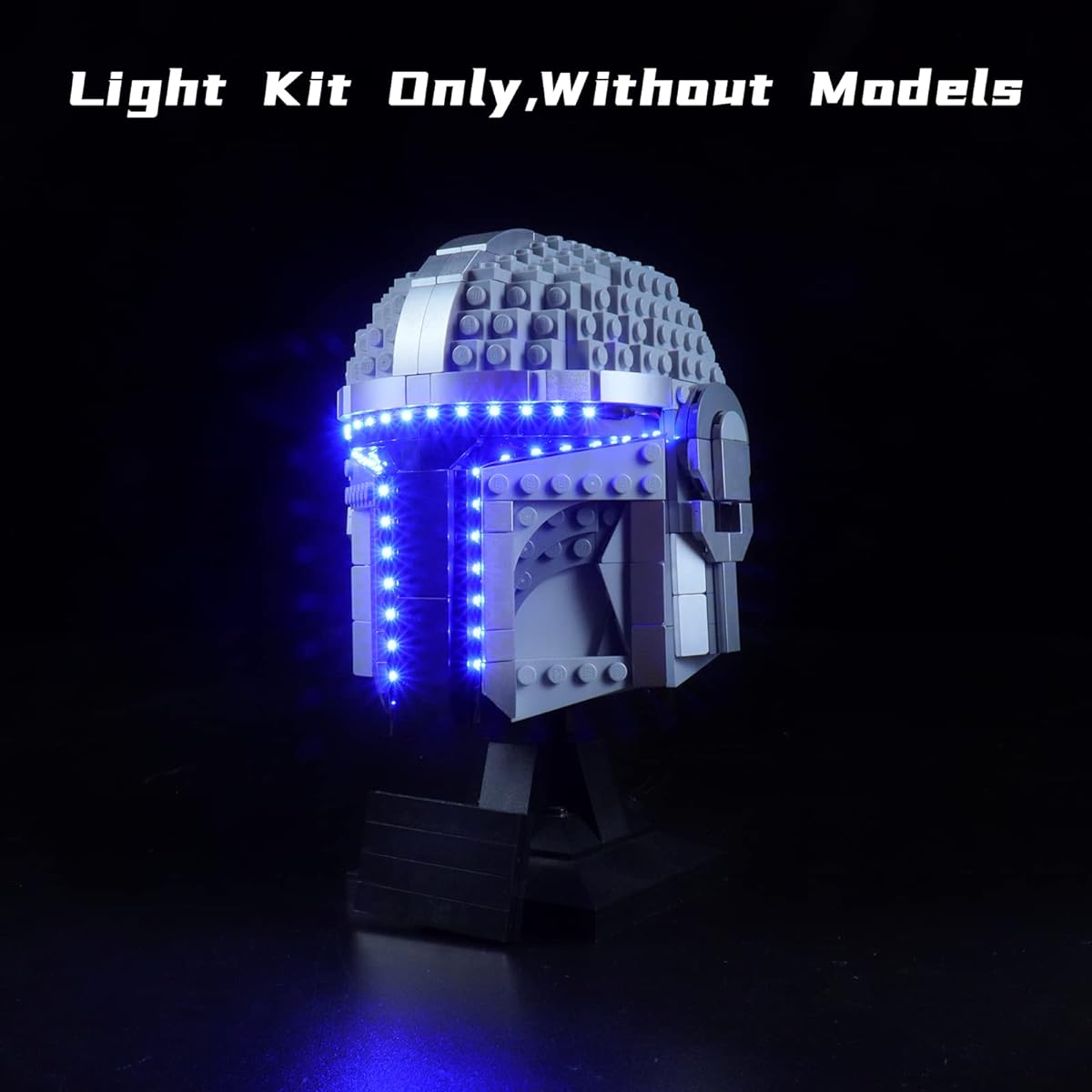 Lego The Mandalorian Helmet 75328 Building Light Kit for Lego 75328 Decoration Lighting Set Mandalorian Helmet Light Control - (Light Kit Without Model)