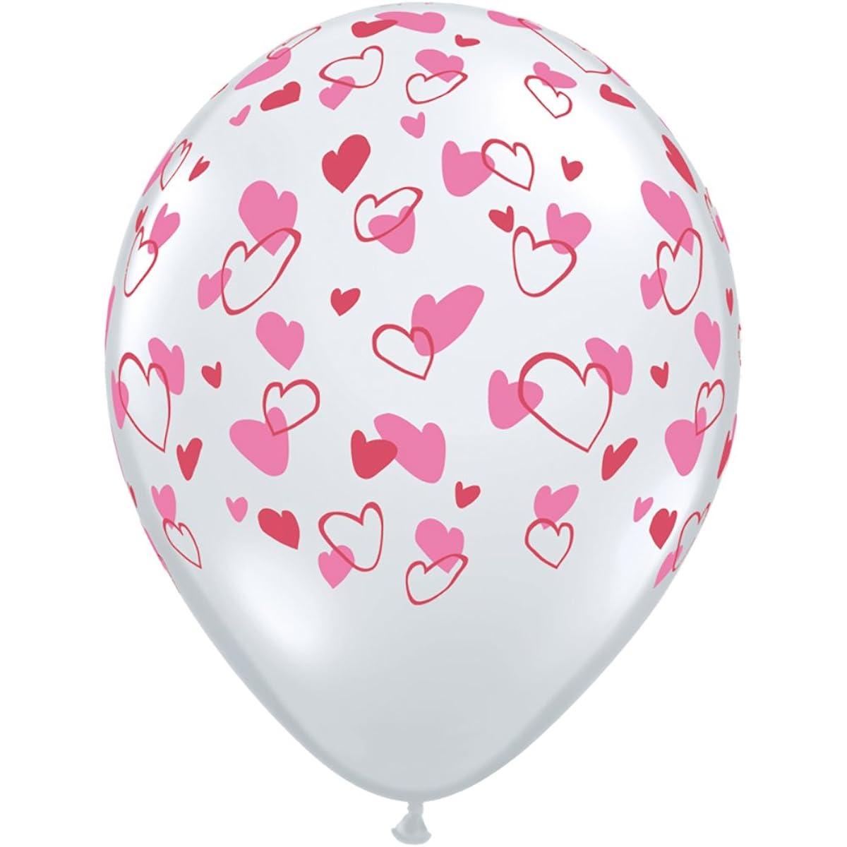 Rubber balloons QL11 inch (diameter 28 cm) LOVE Red & Pink Heart (50 pieces) PIN38433