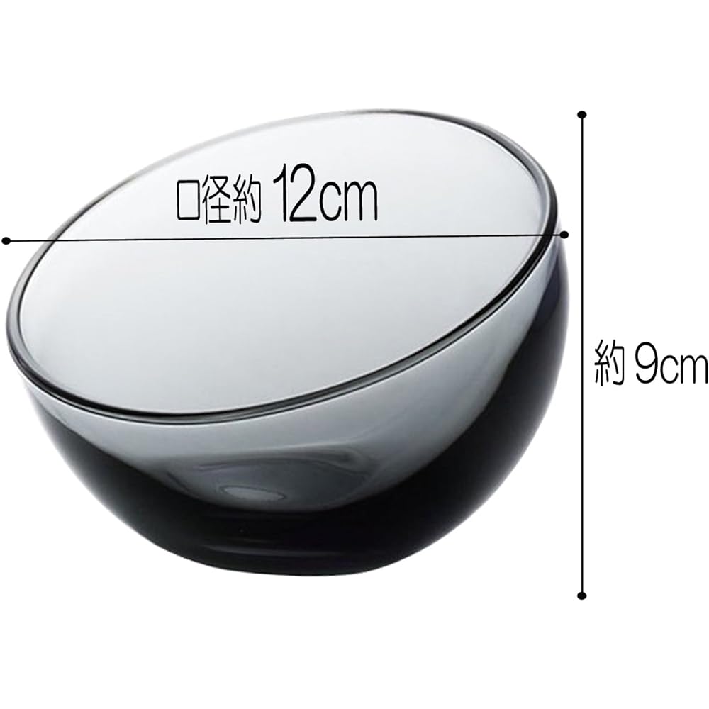 ADERIA La Rochelle Glass Bowl Smoked 6 Piece Salad Tableware Bowl Soup Plate Stylish Glass Dessert Sweets Cereal Deep Plate Small Bowl Medium Bowl Living Alone Cooking Pasta Living for Two Somen Noodles Transparent Kitchen Present Gift Wedding Celebratio