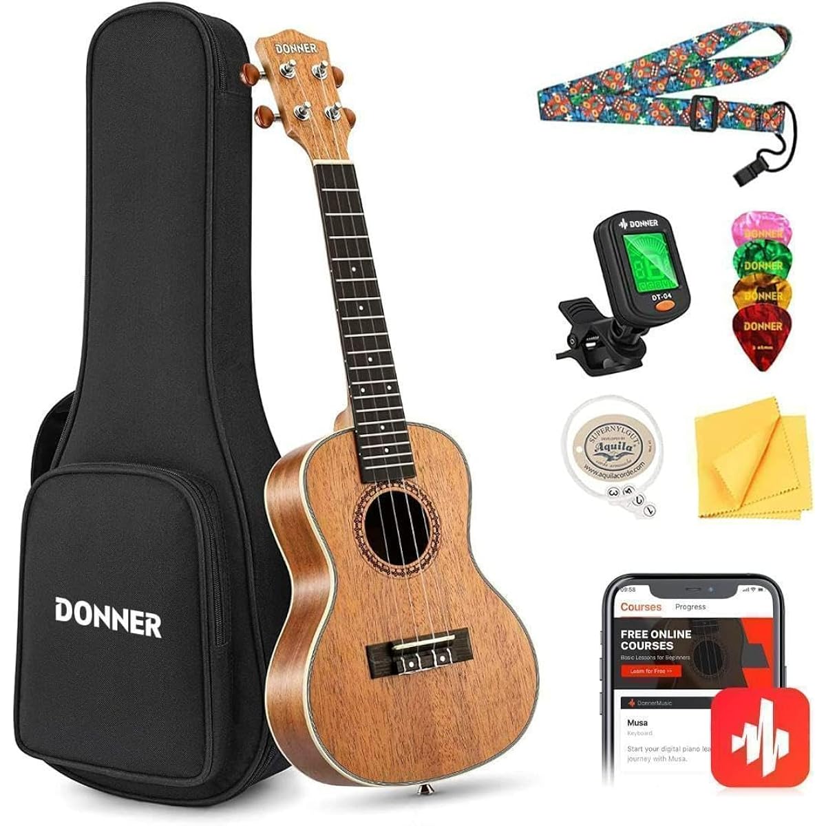 M182310370 Ukulele 23 inch Beginner Set Body VF2Z