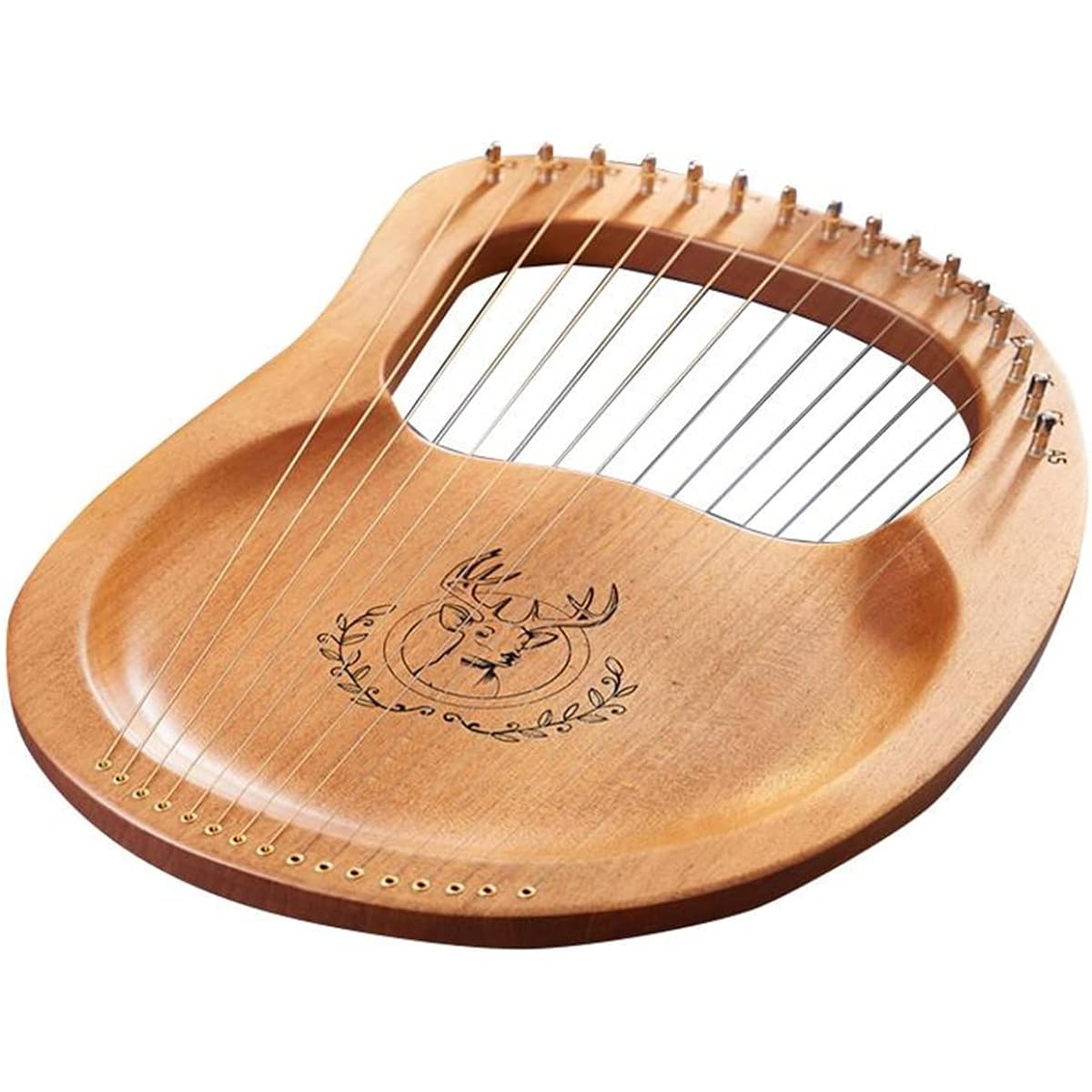 WowZza 16 String Solid Wood Veneer Lyre Harp Stringed Harp Instrument