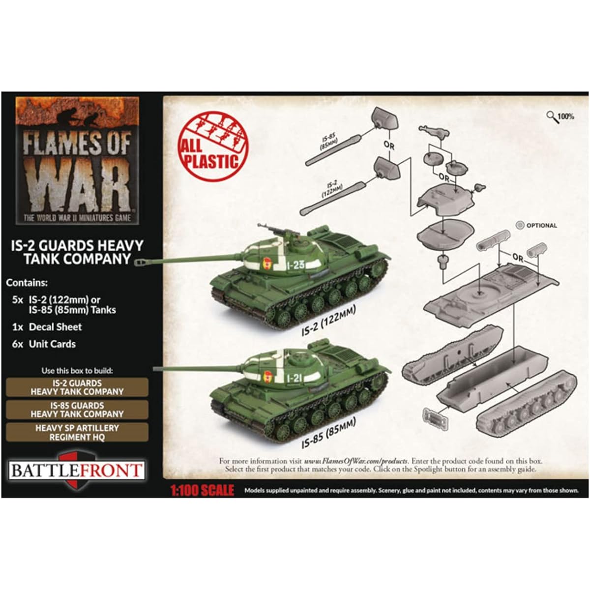 Flames of War Late War: Soviet is-2 Guards Heavy Tank Company (SBX62)