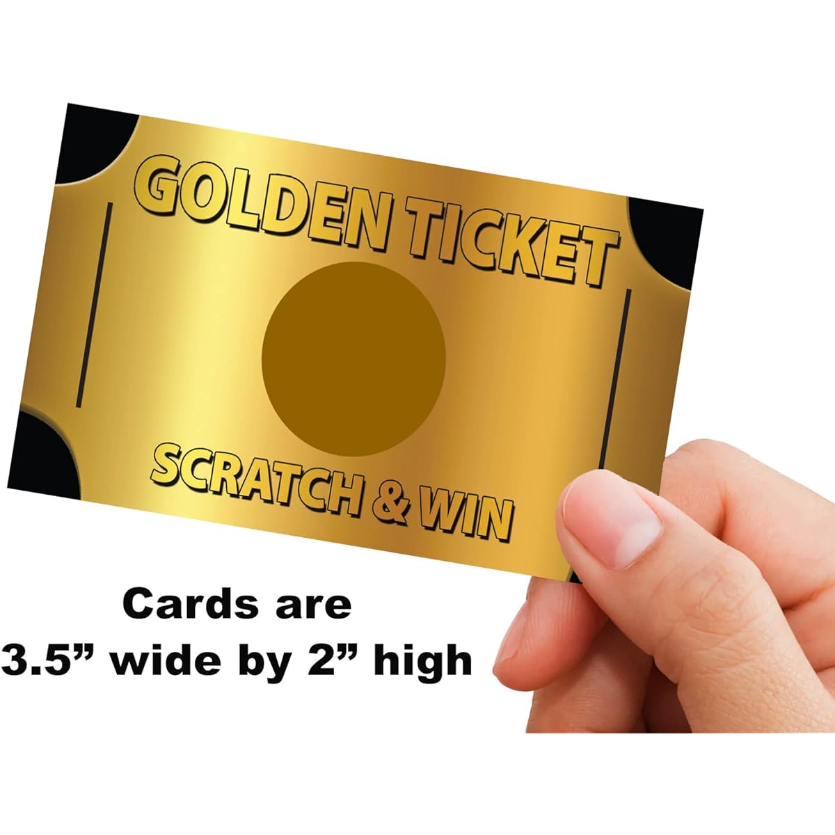 Golden Ticket Holographic Scratch Off Cards - (Pack of 30) - Scratch Cards - Customer Appreciation - Employee Appreciation - Trade Show Instant Scratch & Win Game - Classroom Scratch & Win