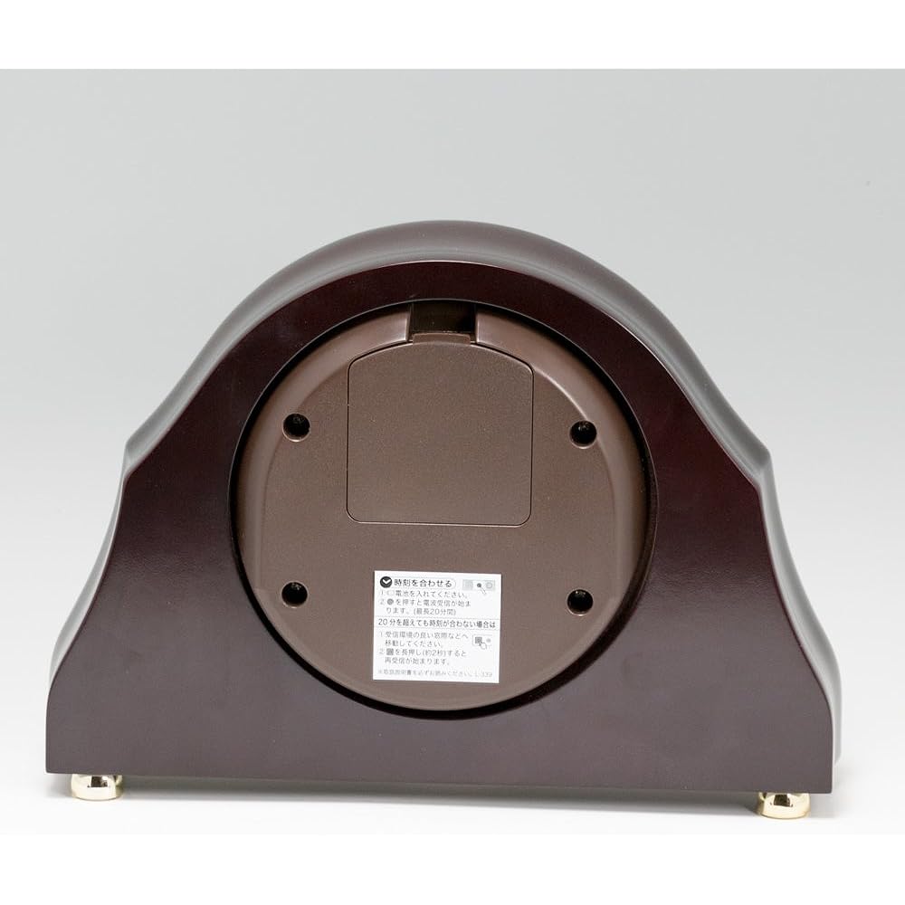 Seiko Clock Table Clock Radio Analog Wooden Frame Dark Brown Wood Grain Pattern Dark Brown Wood BZ239B SEIKO