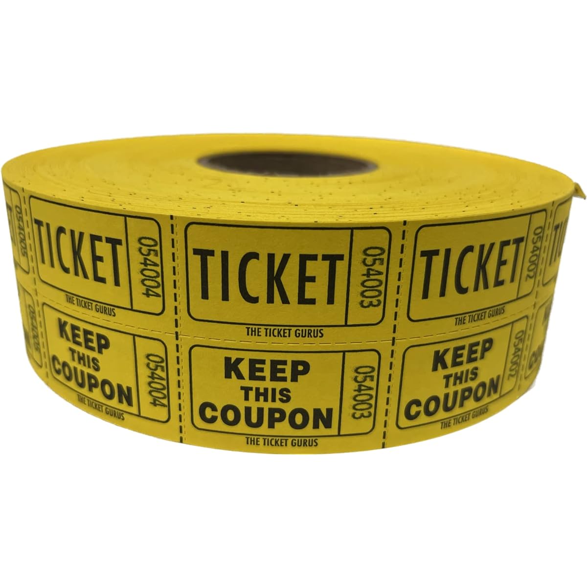Ticket Guru Raffle Tickets Raffle Tickets (4 rolls of 2000 double tickets each) 8000 total 50/50 raffle tickets (choose your color combination below)