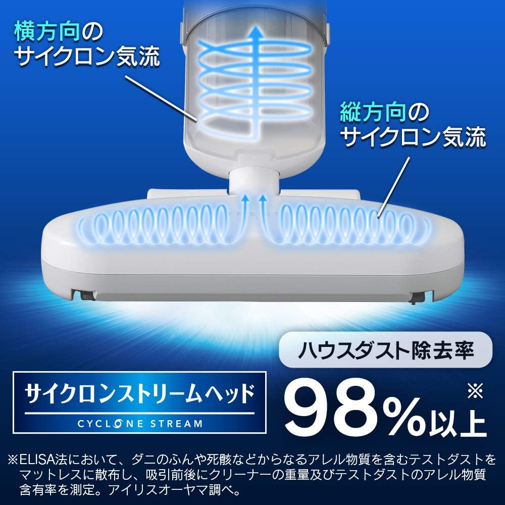 Iris Ohyama Nationwide Compatible (Power Supply AC100V 50/60hz) Handy Powerful Futon Cleaner Equipped with Dust Mite Sensor Dusting Approx. 6,500 times/min IC-FAC3