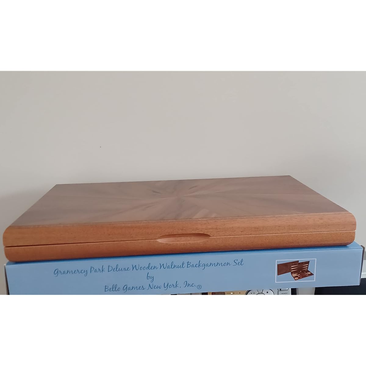 Gramercy Park Deluxe Wooden Walnut Backgammon Set, 19 3/4" (Slightly Irregular)