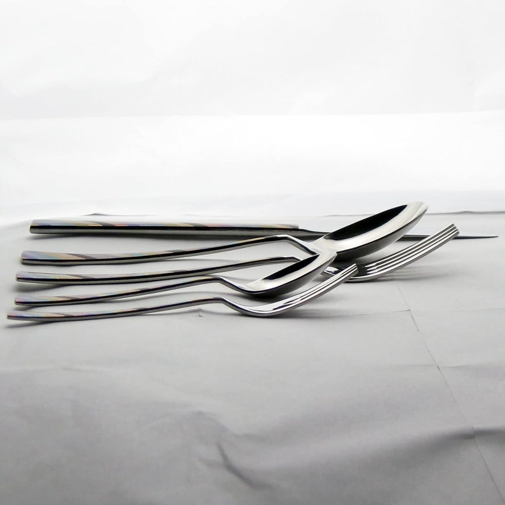 Nagao Dinner Cutlery Set, 5 pieces, 18-8 stainless steel, multiple colors, made in Japan, gift package