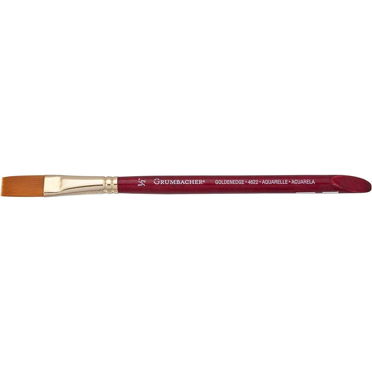 Grumbacher Goldenedge Golden Toray Aquarell watercolor brush, synthetic bristles, size 1/2 inch (4622.050)