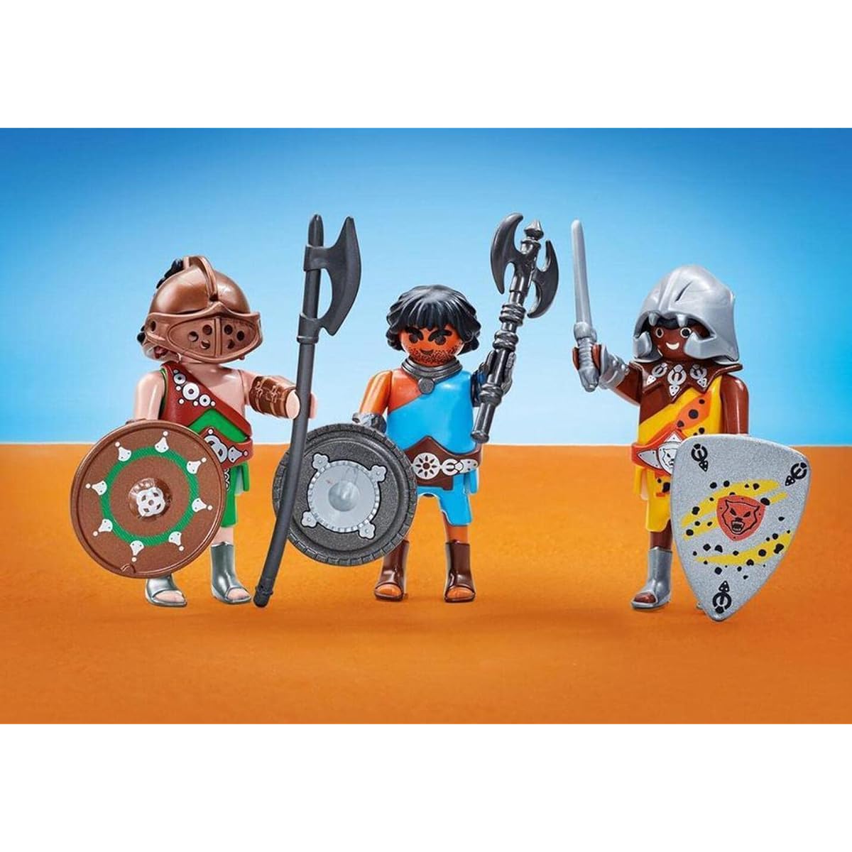 Playmobil 6590 - Romans - The 3 Gladiators - Plastic Packaging, No Box