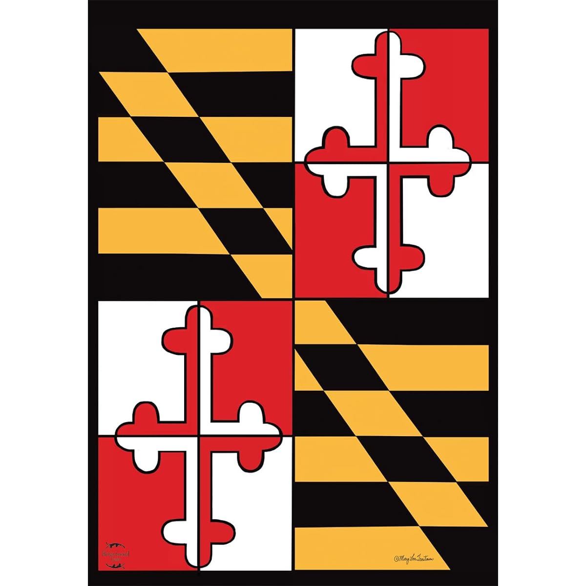 Briarwood Lane Maryland State House Flag 28" x 40"