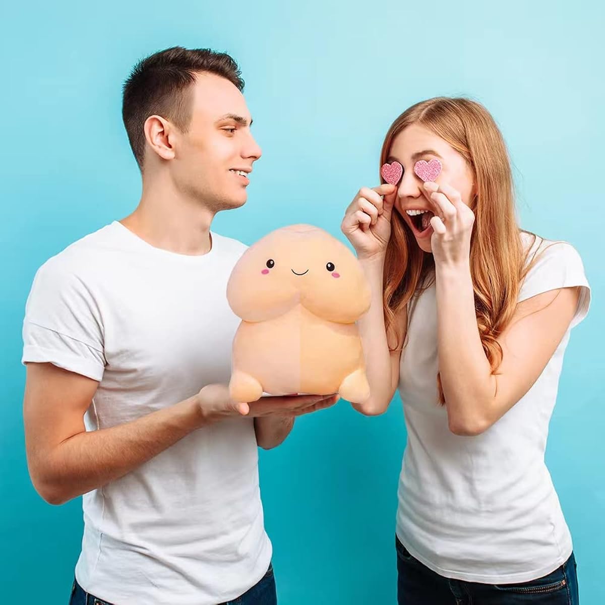 TBATQUIL Funny Plush Pillow Toy 3D Cartoon Fashion Stuffed Novelty Pillow Funny Festival Gift (7.8 inch)