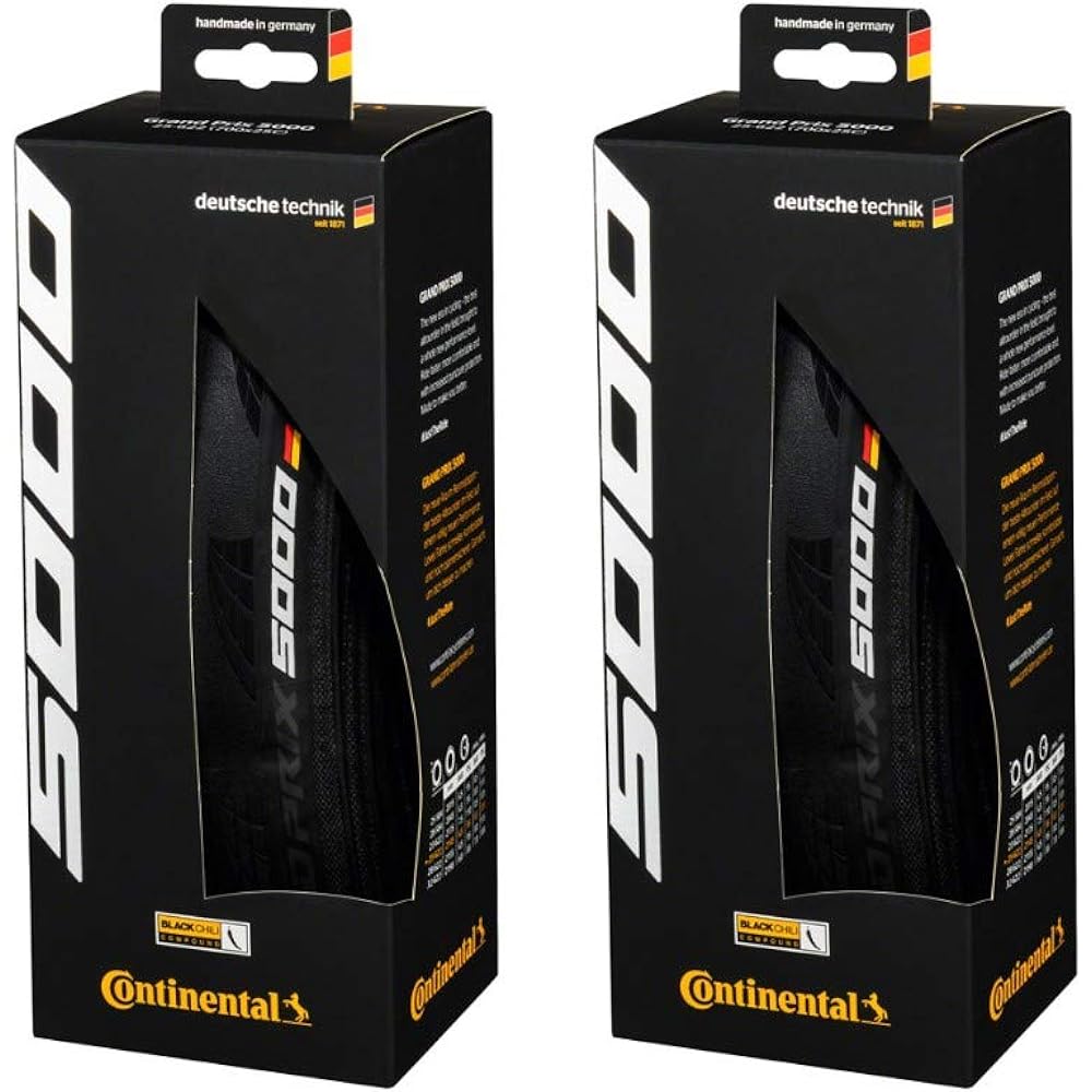 Continental 2 Piece Set Grand Prix 5000 Racing Bike Tire Black Folding