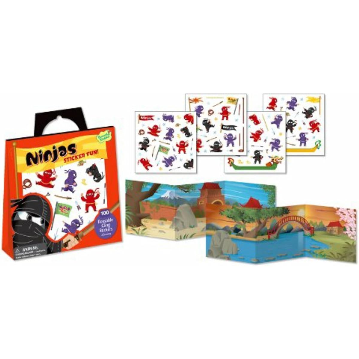Peaceable Kingdom / NEW Ninjas Reusable Sticker Tote