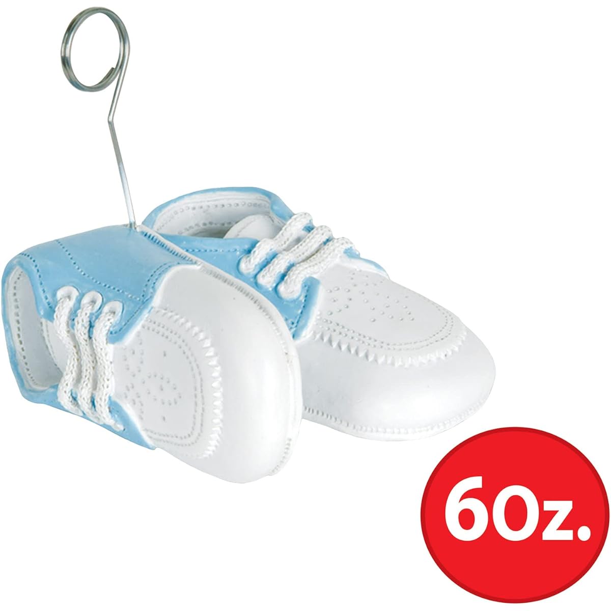 Beistle Baby Shoes Photo/Balloon Holder 6oz (Light Blue/White) 3 Pack
