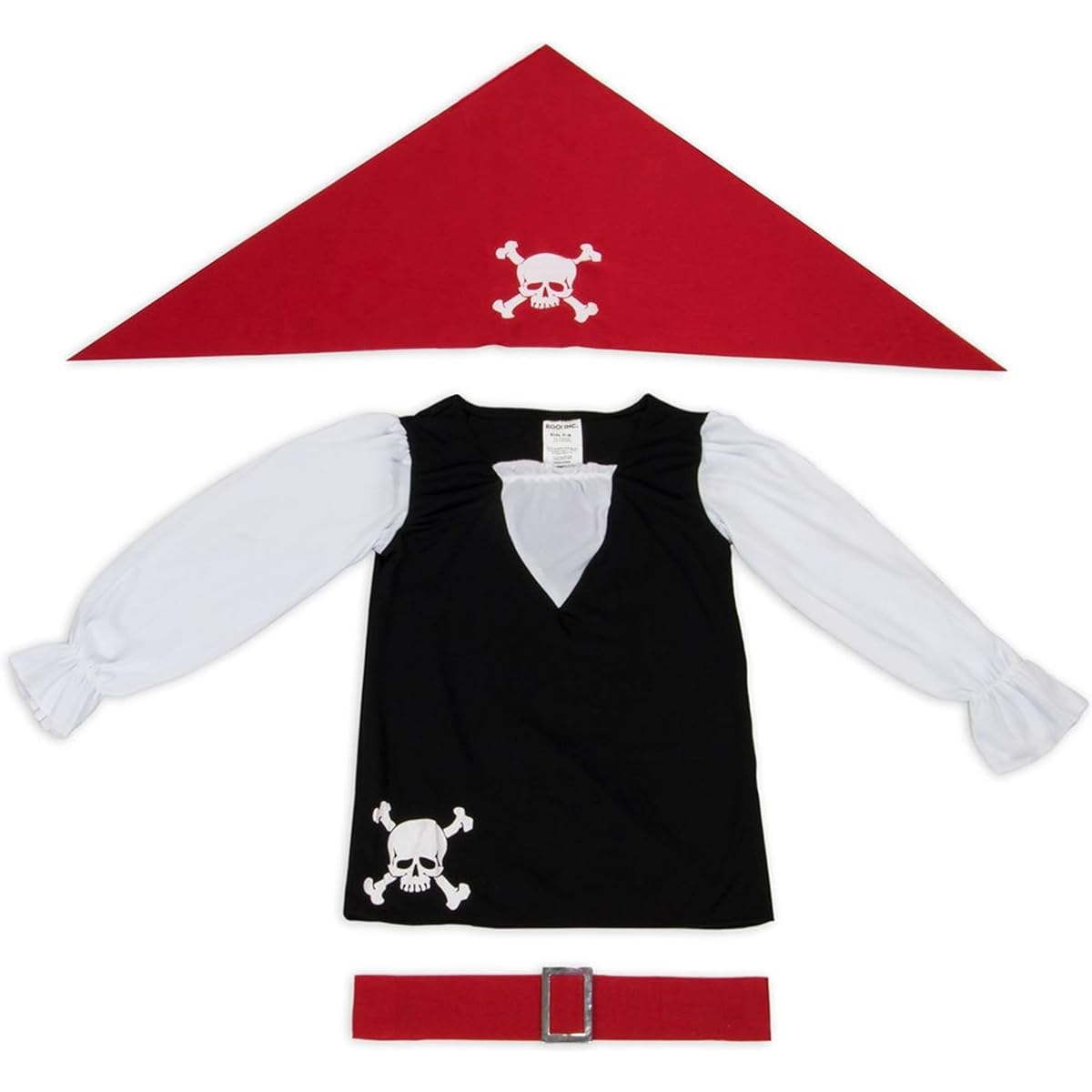 Hauntlook Deluxe Caribbean Pirates Costume & Accessory Kit with 6 Props and Outfit
