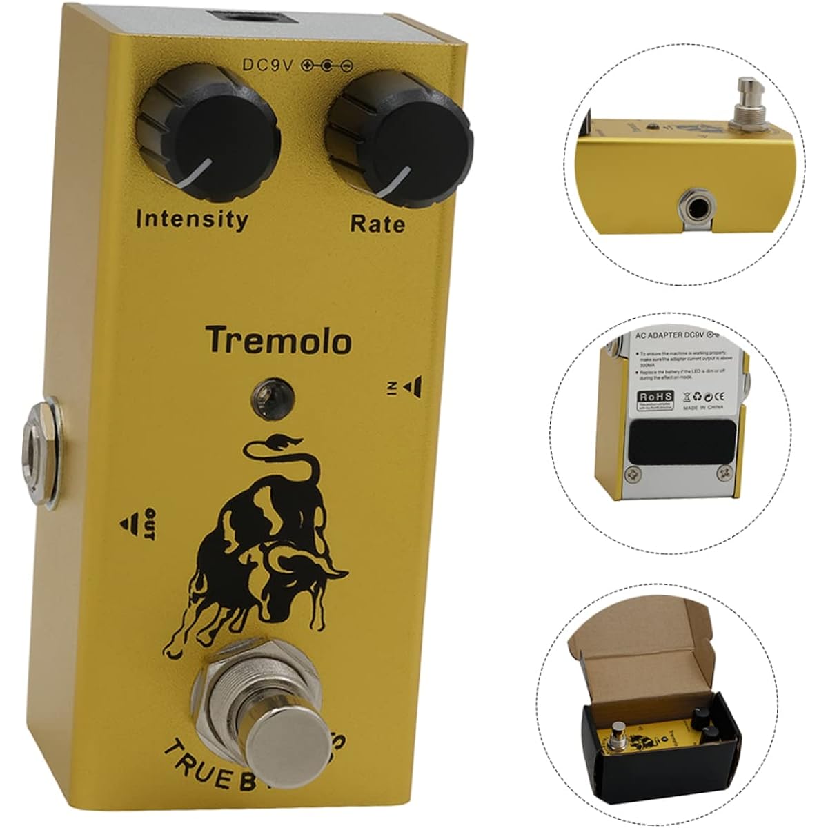 Vaguelly 5pcs Guitar Effects Reverb Pedal Guitar Delay Mini Delay Pedal 10 Effects Delay Bass Delay Pedal Boss Pedal Looper Guitar Pedal Electric Guitar Effector