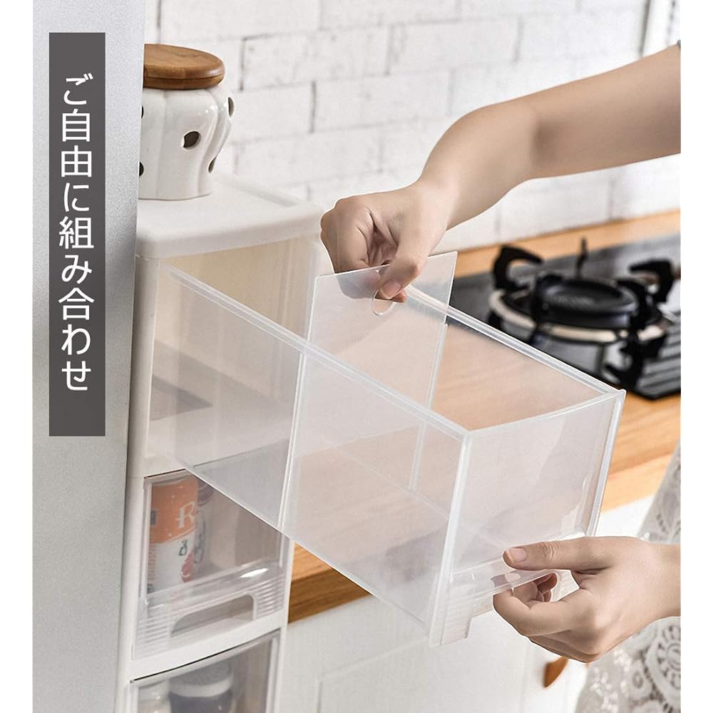 PFLife Gap Storage 16cm Finished Product Gap Storage Drawer Slim Chest Storage Box Drawer Washroom Storage Dressing Room Storage Kitchen Chest 6 Tiers with Casters (White, 6 Tiers-NEW)