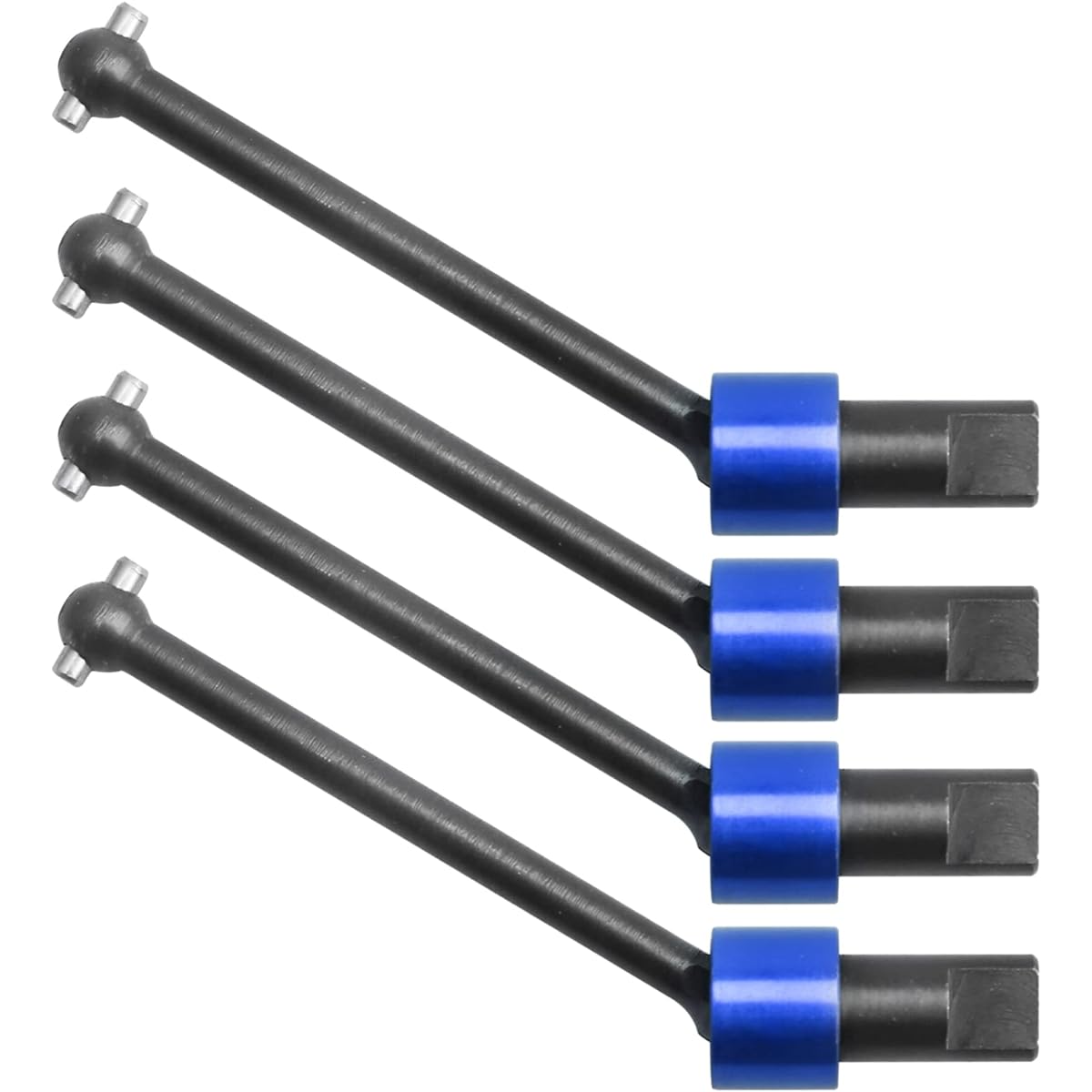 Hobbyfire Metal Steel Drive Shaft Assembly Front & Rear 4 Pack Upgrade Replacement Parts for 1/18 Traxxas LaTrax Teton Desert Prerunner SST 7650 (Blue)