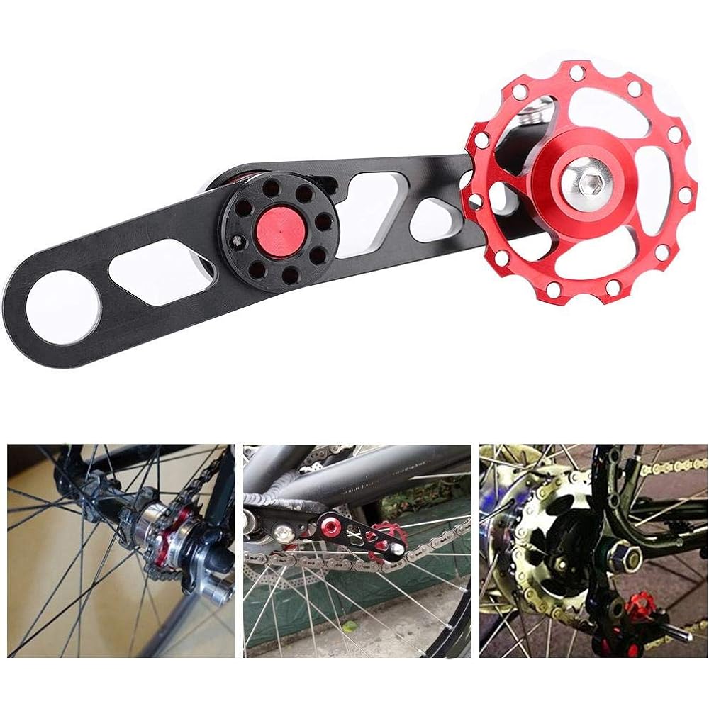 Bicycle Single Speed Adjuster Bicycle Chain Tensioner Folding Bike Chain Stabilizer Rear Derailleur Chain Guide